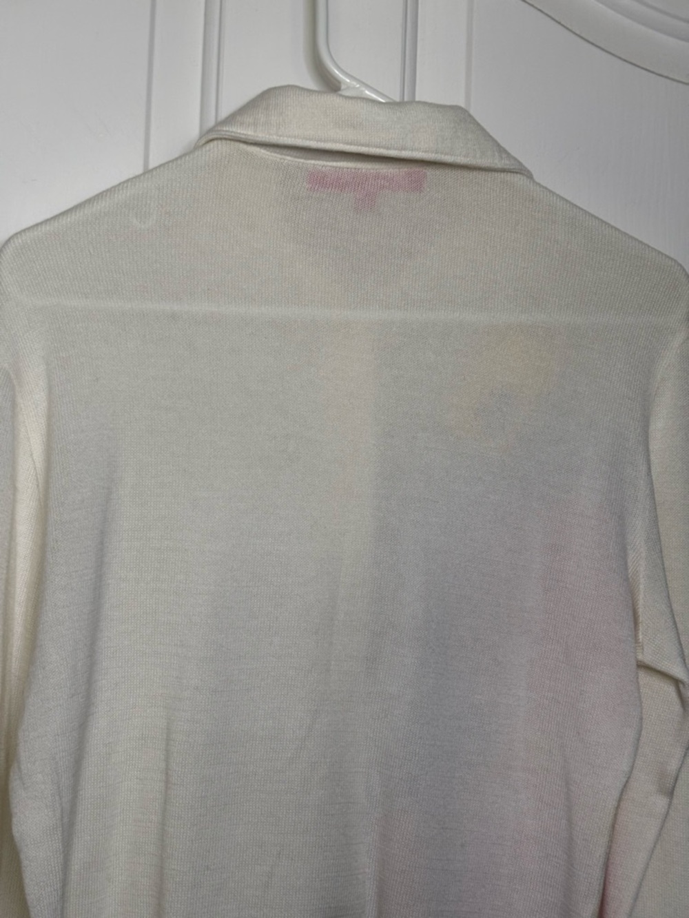 NWT THE ELDER STATESMAN White Button-Up Sweater Floral Airbrush size M - Picture 10 of 10